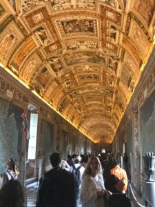Vatican gold ceiling, gallery of candelabras 